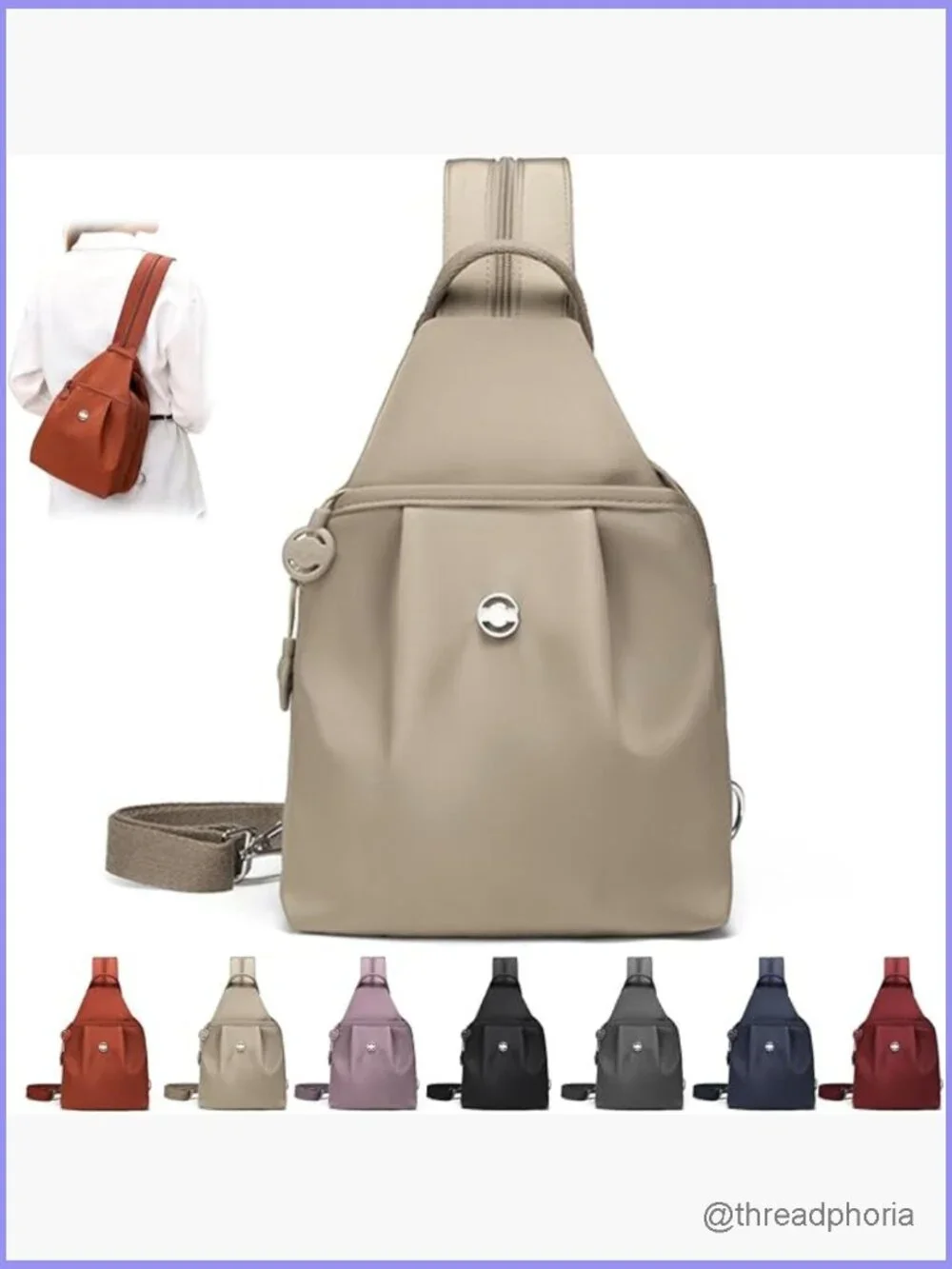 3-in-1 Convertible Anti-Theft Travel Tote Backpack Purse Lightweight Sling Bag